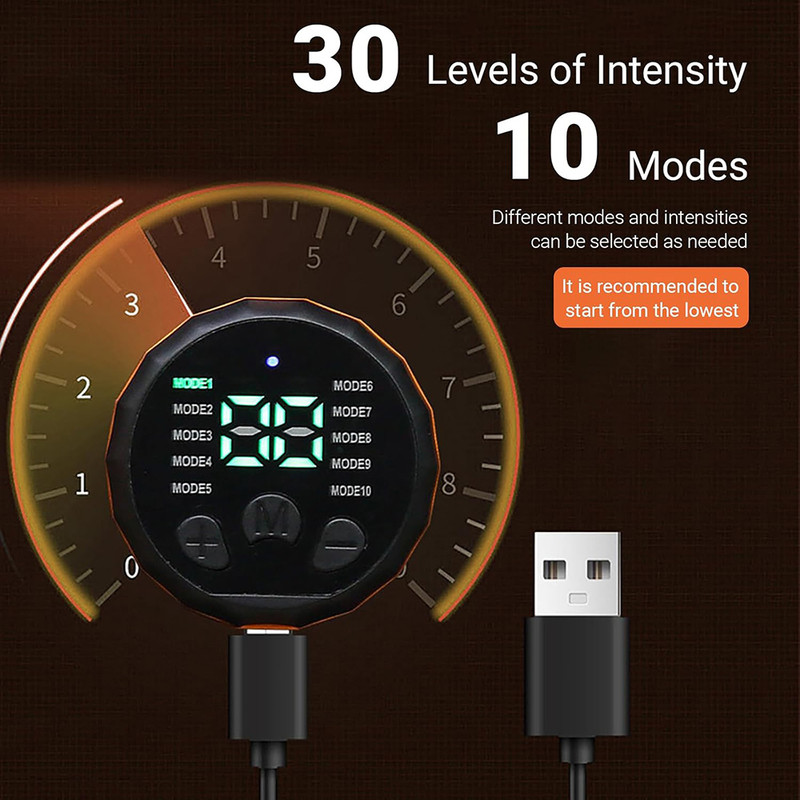 EMS Muscle Stimulator Ab Trainer, Smart Abdominal Toning Belt USB Charge, Body Massager Weight Loss Fitness Equipment