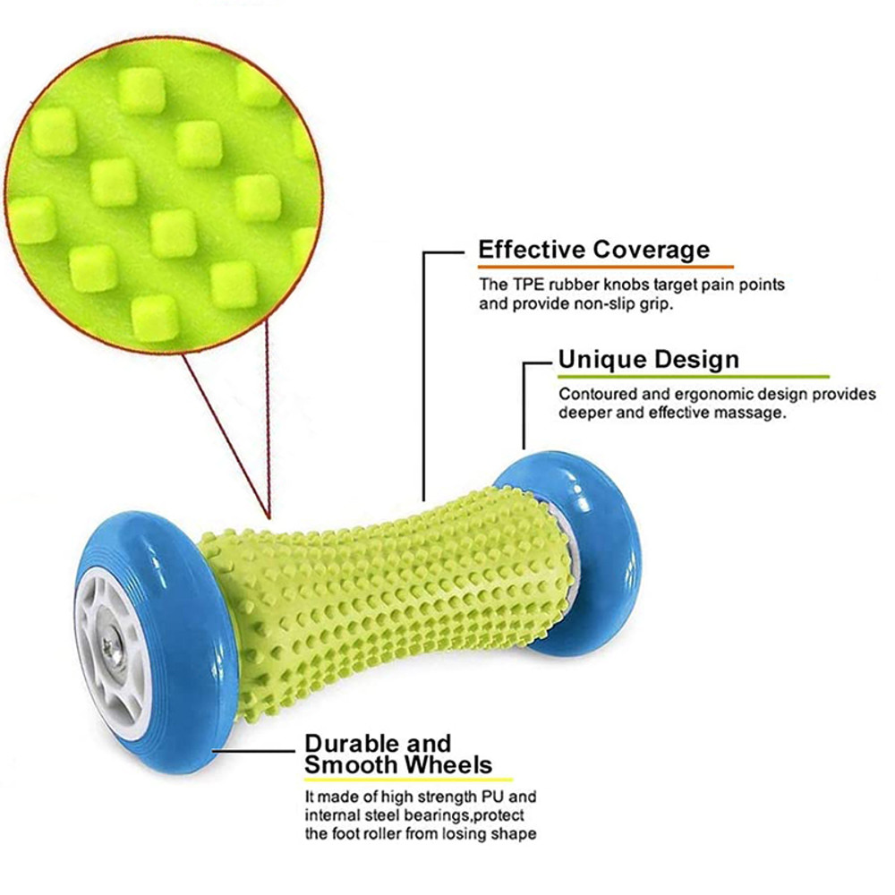 Reflexology Foot Massager Roller, Heel Arch Pain Therapy, Trigger Point Deep Tissue Recovery