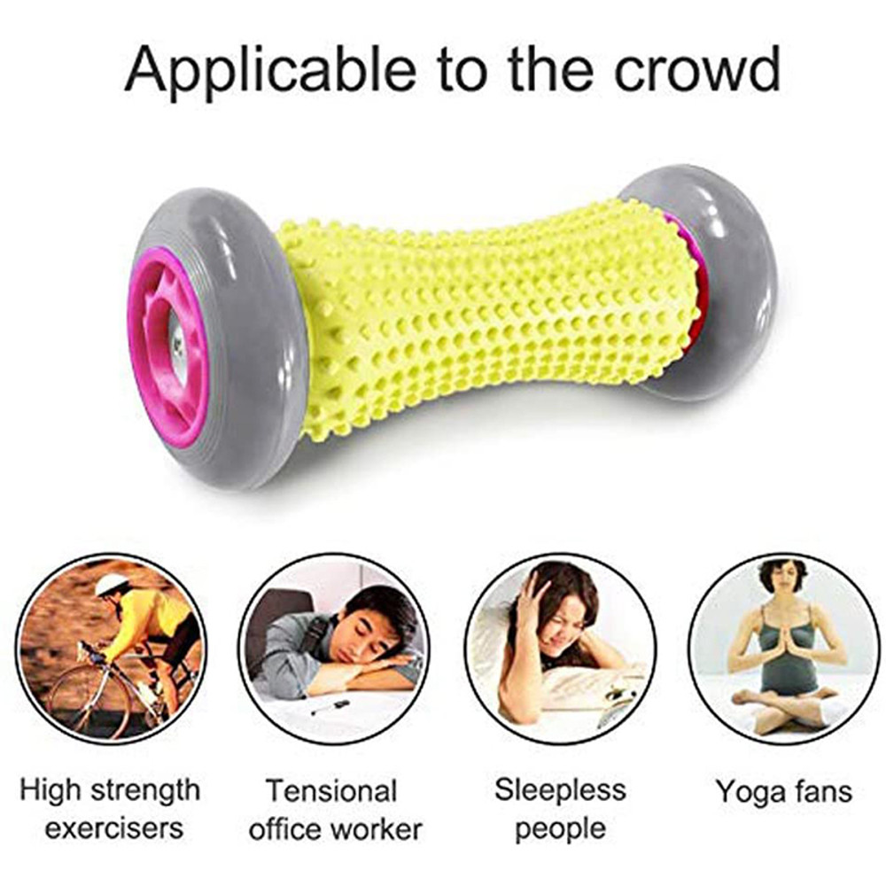 Reflexology Foot Massager Roller, Heel Arch Pain Therapy, Trigger Point Deep Tissue Recovery