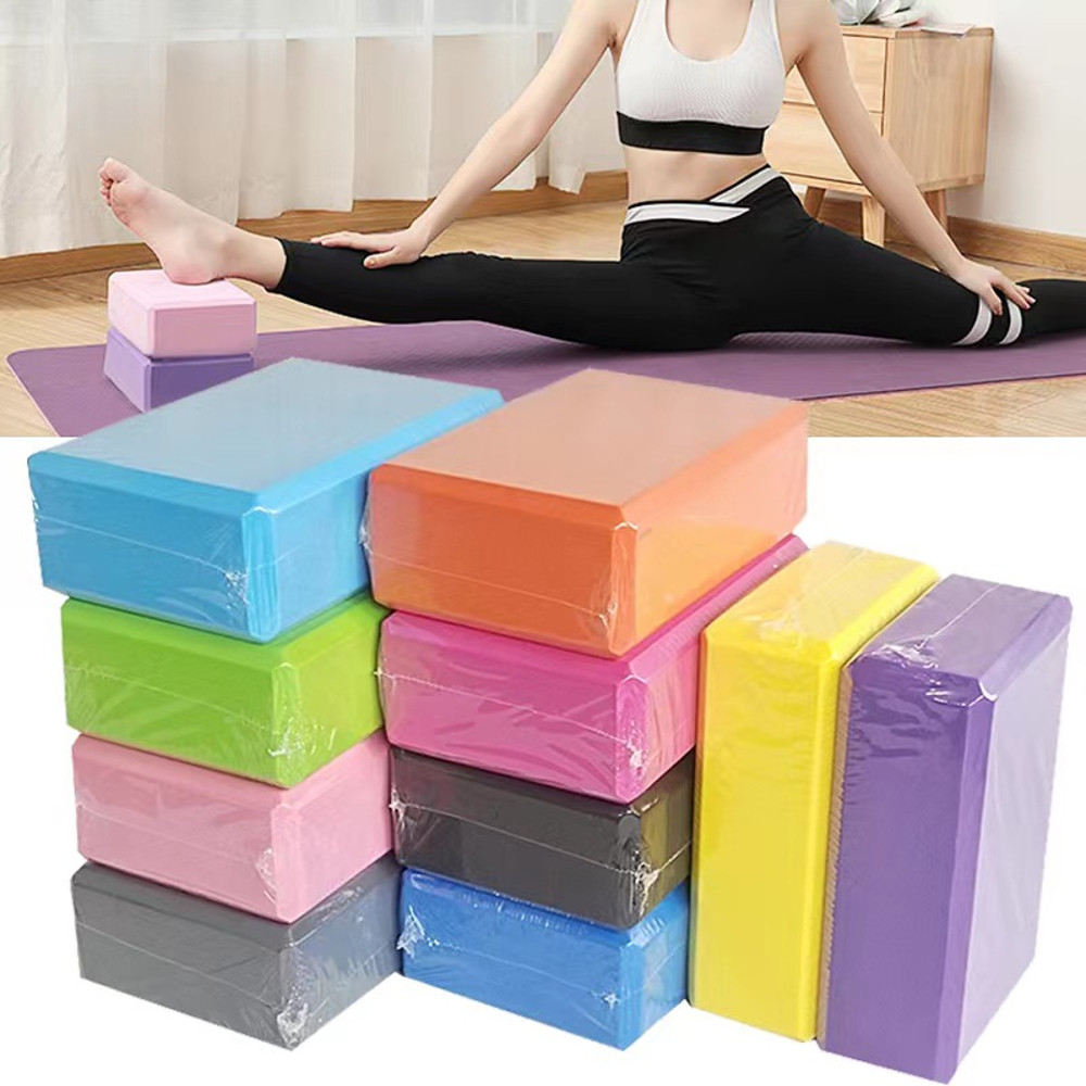 Gym Blocks EVA Foam Brick Training, Yoga Bolster Cushion, Fitness Dance Tool for Stretching Body Shaping