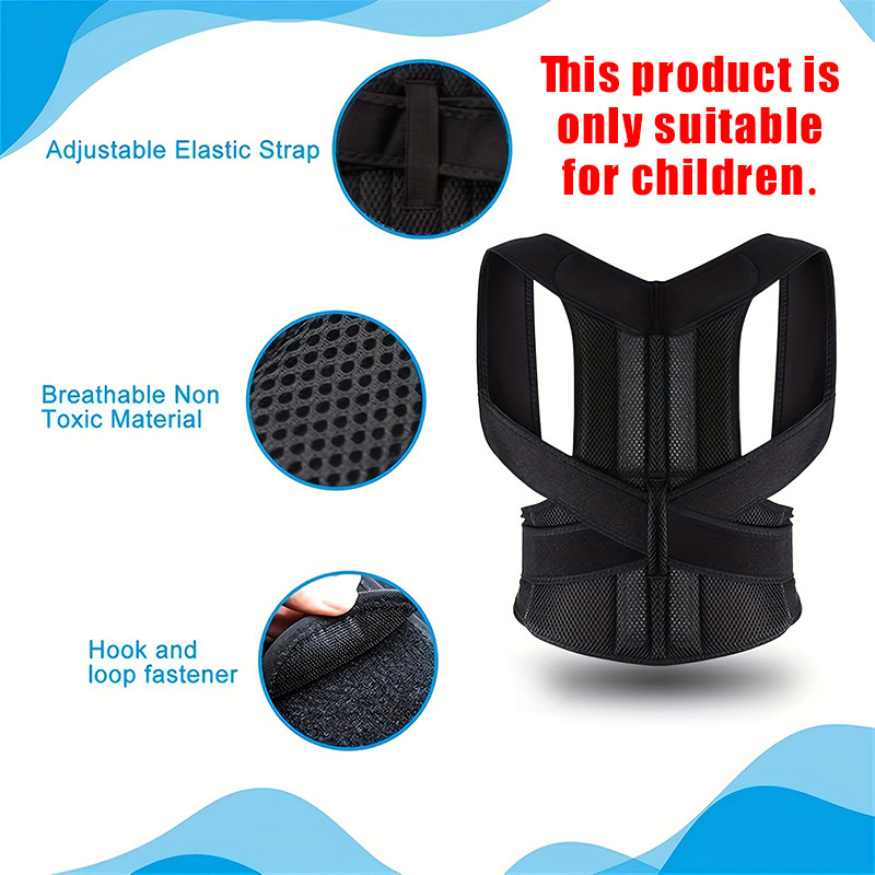 Shoulder And Waist Support Straps Adjustable Back Posture Corrector For Children To Relieve Back Pa 3