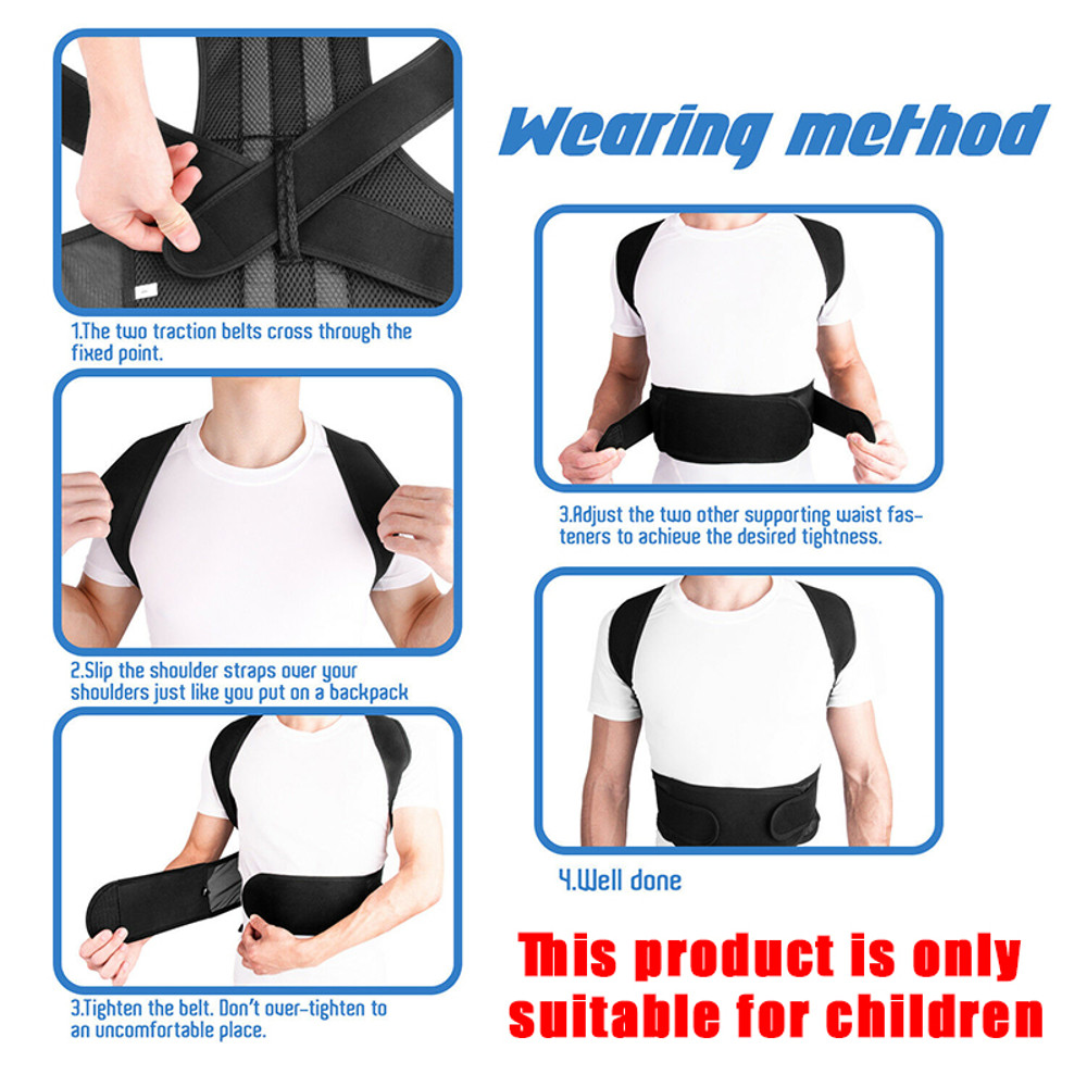 Shoulder And Waist Support Straps Adjustable Back Posture Corrector For Children To Relieve Back Pa 4