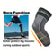 Elastic Knee Pad Support Compression Arthritis Sleeve Pain Protector Sport Brace With Stripe Length 5