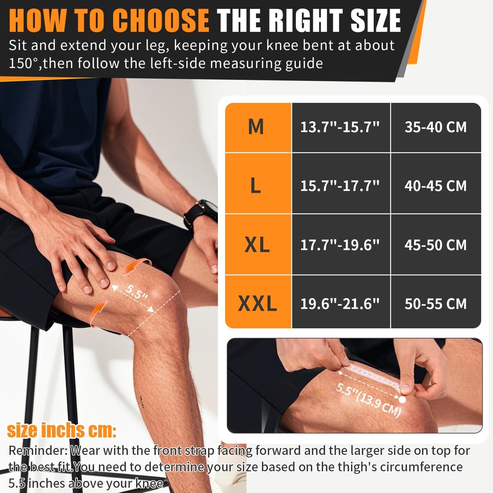 Running Sports Knee Brace with Patella Pad & Side Stabilizers, ACL/PCL Knee Compression Sleeve Support for Women and Men