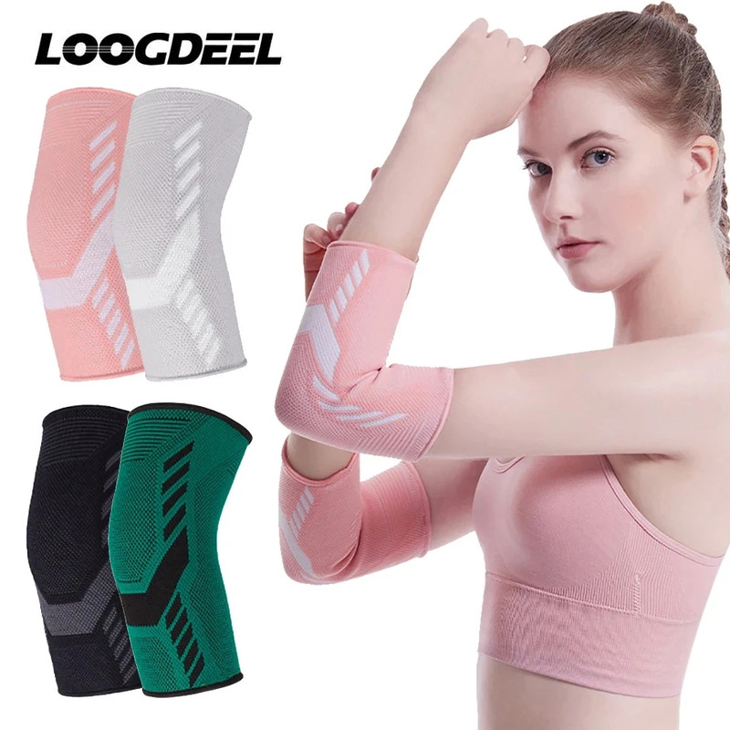 Sweat-Absorbent Arm Sleeve Elbow Brace, Elastic Elbow Protective Pad for Volleyball Basketball
