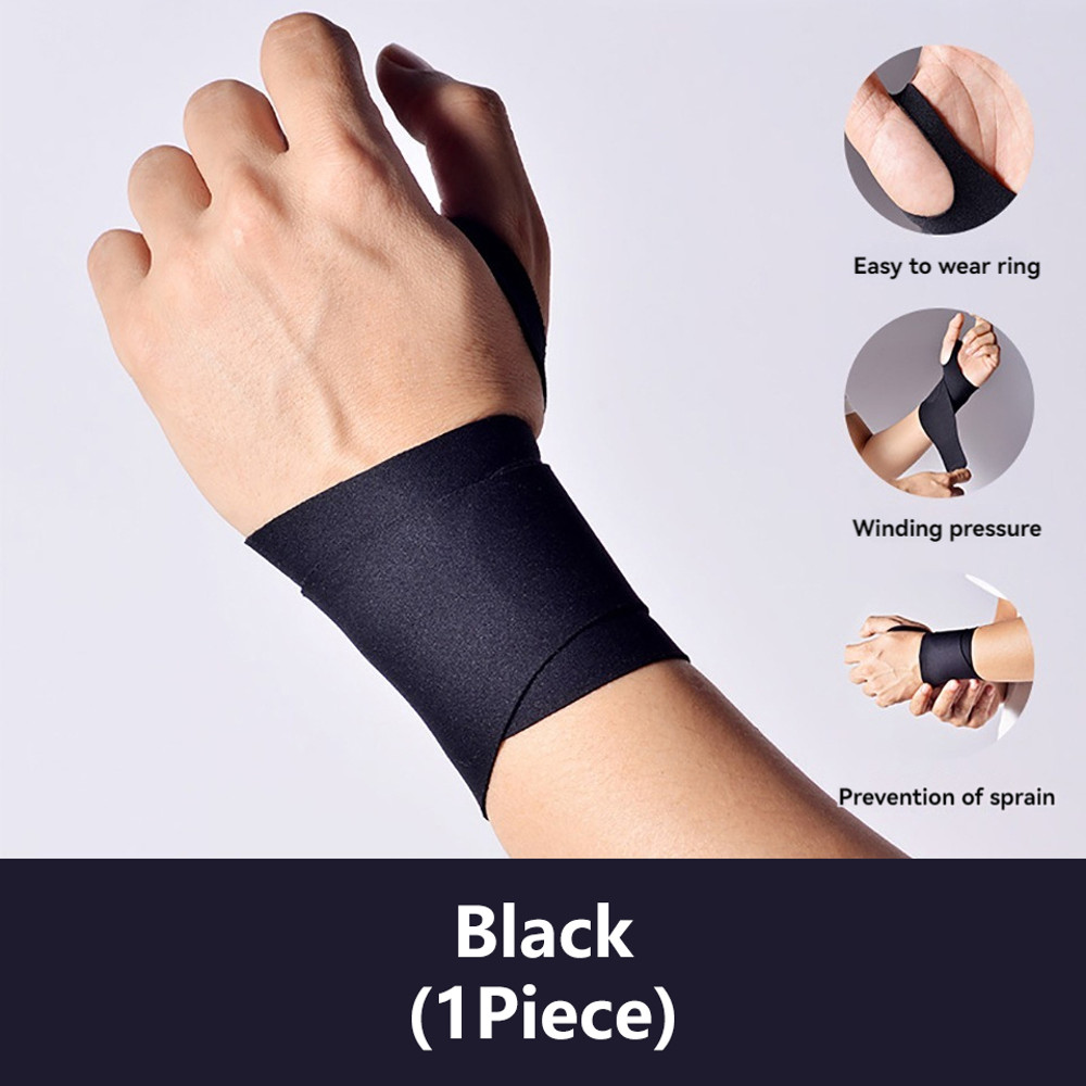 Thin Compression Wrist Brace Guard, Exercise Support for Sprain Tendon Pain, Adjustable for Men Women
