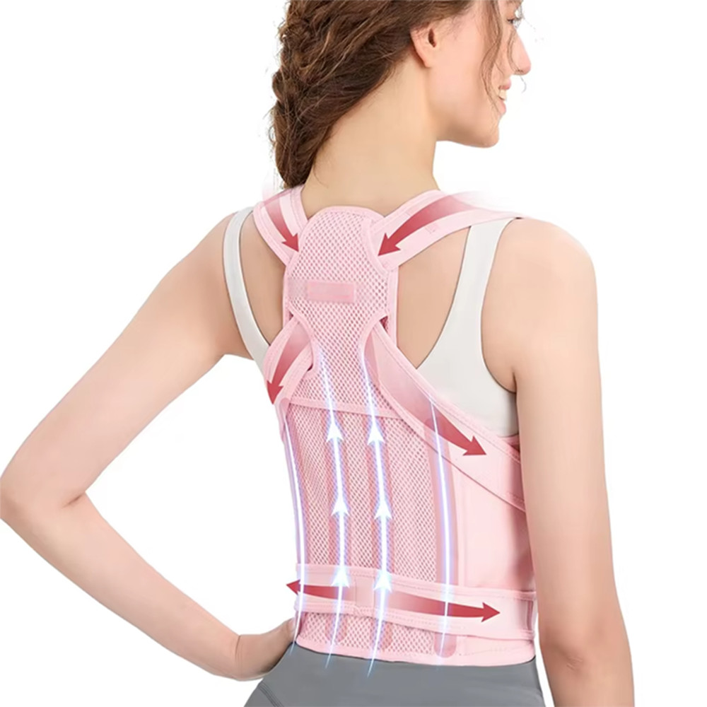 Adjustable Shoulder Straightener, Back Brace Posture Corrector for Women, Support for Upper and Lower Back Pain Relief