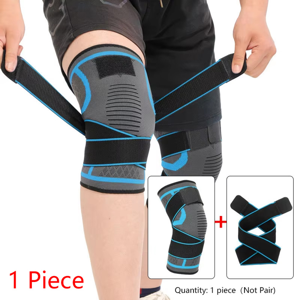 Nylon Sport Knee Brace 1 Piece, Knee Joint Compression for Running, Cycling, Fitness, Weightlifting, Basketball Outdoor