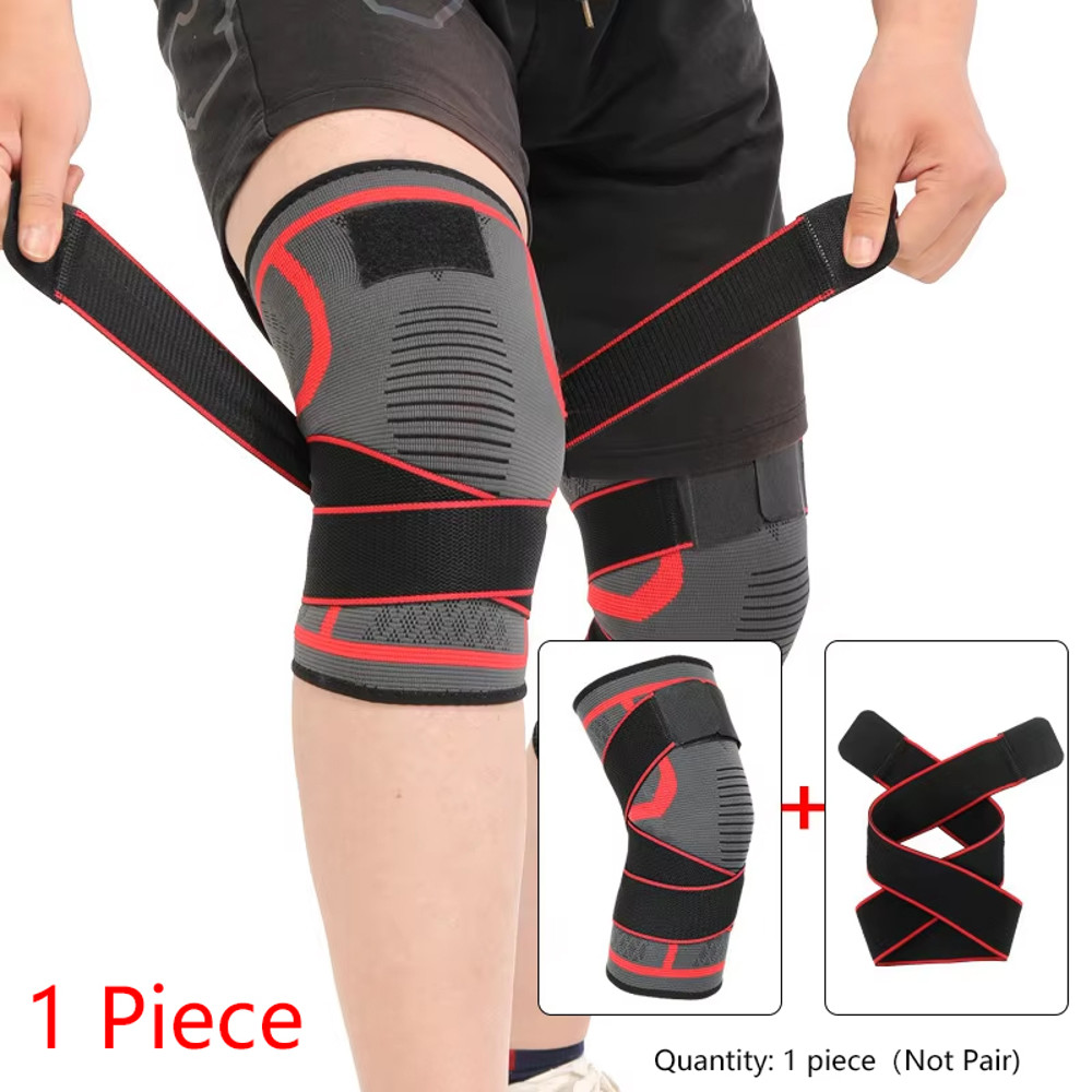 Nylon Sport Knee Brace 1 Piece, Knee Joint Compression for Running, Cycling, Fitness, Weightlifting, Basketball Outdoor