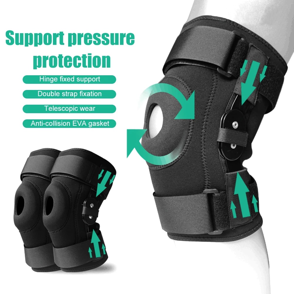 Knee Pad Support For Knee Joint 1pc Adjustable Knee Brace With Side Stabilizers Patella Gel Pads F 0