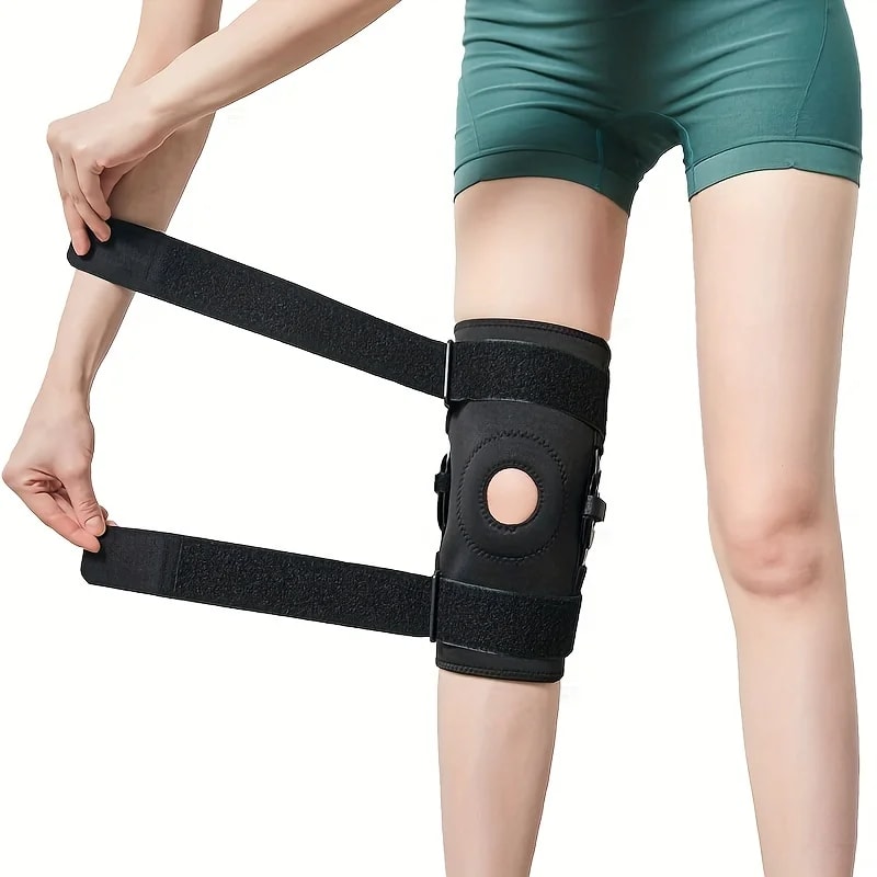 Knee Pad Support For Knee Joint 1pc Adjustable Knee Brace With Side Stabilizers Patella Gel Pads F 4