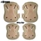 Lightweight Knee & Elbow Pads Set, Military Grade Combat Protection for Airsoft Skateboarding with Adjustable Strap