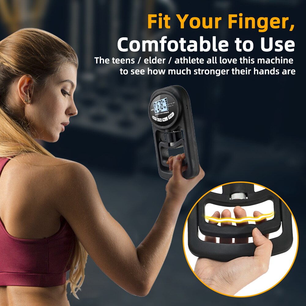 Digital Hand Dynamometer Grip Strength Meter USB LCD Screen Hand Grip Sport Power Training 3