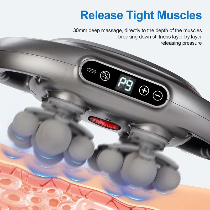 High Frequency Vibration Fascia Gun 22 Heads Muscle Massager For Back Waist Neck Shoulder Body Mass 1
