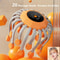 Octopus Scratcher Red Light Vibrator Orange Scalp Massager With 20 Massage Heads For Stress Relief
