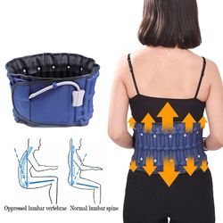 inflatable waist belt back support health care, lumbar traction device waist protector, backache spine traction brace