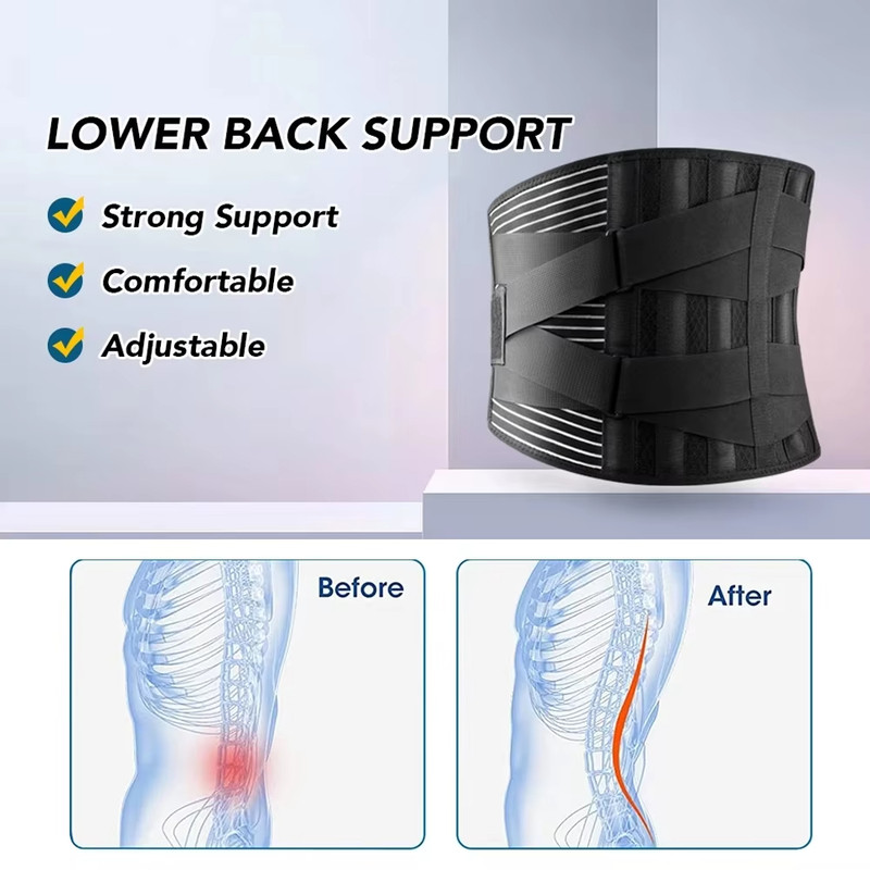 Lumbar Support For Sciatica Relief Back Brace For Lower Back Pain With Breathable Waist Support For 4