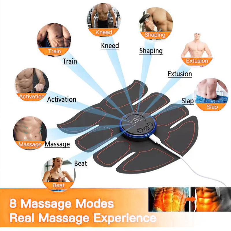 Muscle Stimulator Fitness Weight Loss EMS ABS Stimulator Muscle Toner Massager Abdominal Training S 0