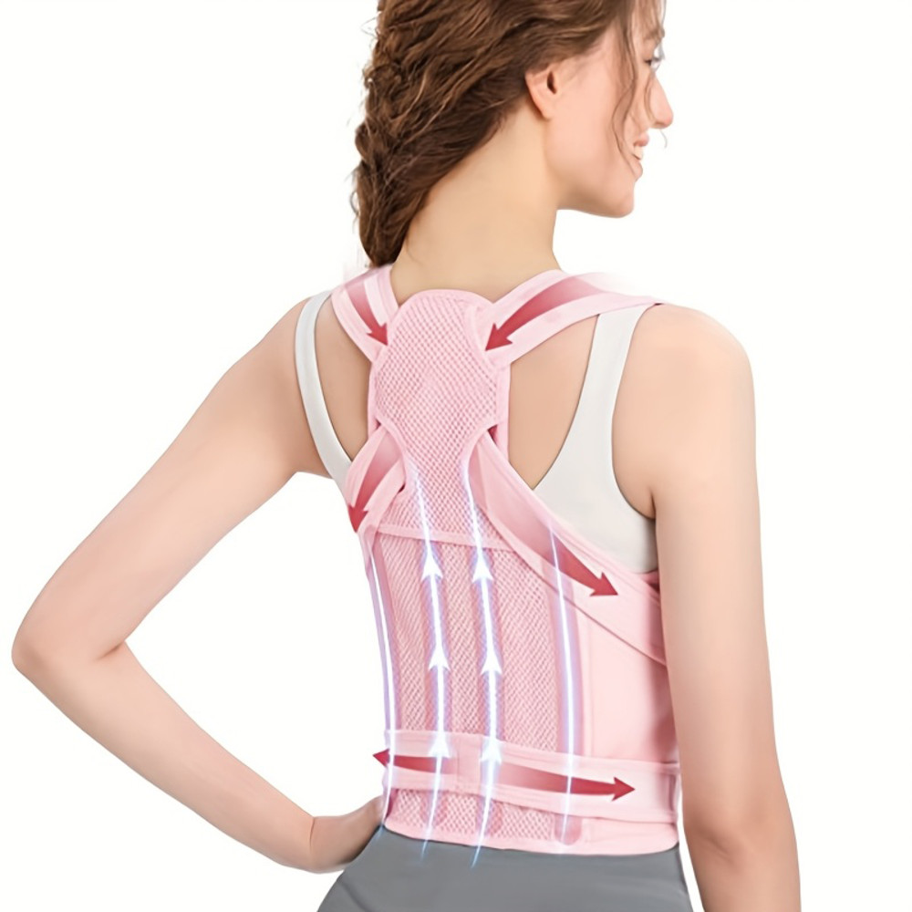 Adjustable Lightweight Back Brace, Posture Corrector for Women and Men, Straightener for Hunchback Scoliosis