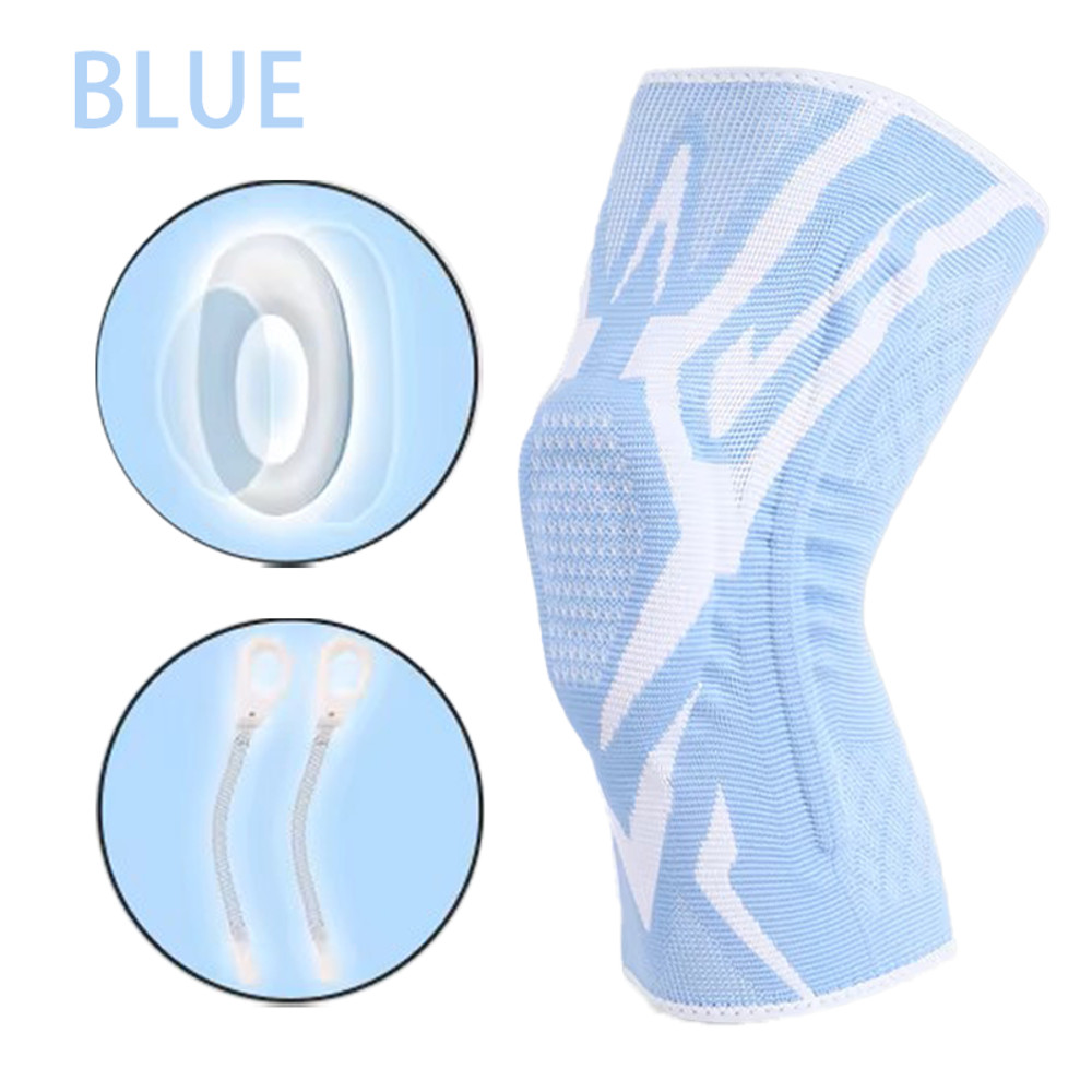 High Elastic Breathable Knee Sleeves Knee Brace Silicone Pads Spring Support Basketball Sports Guar 7