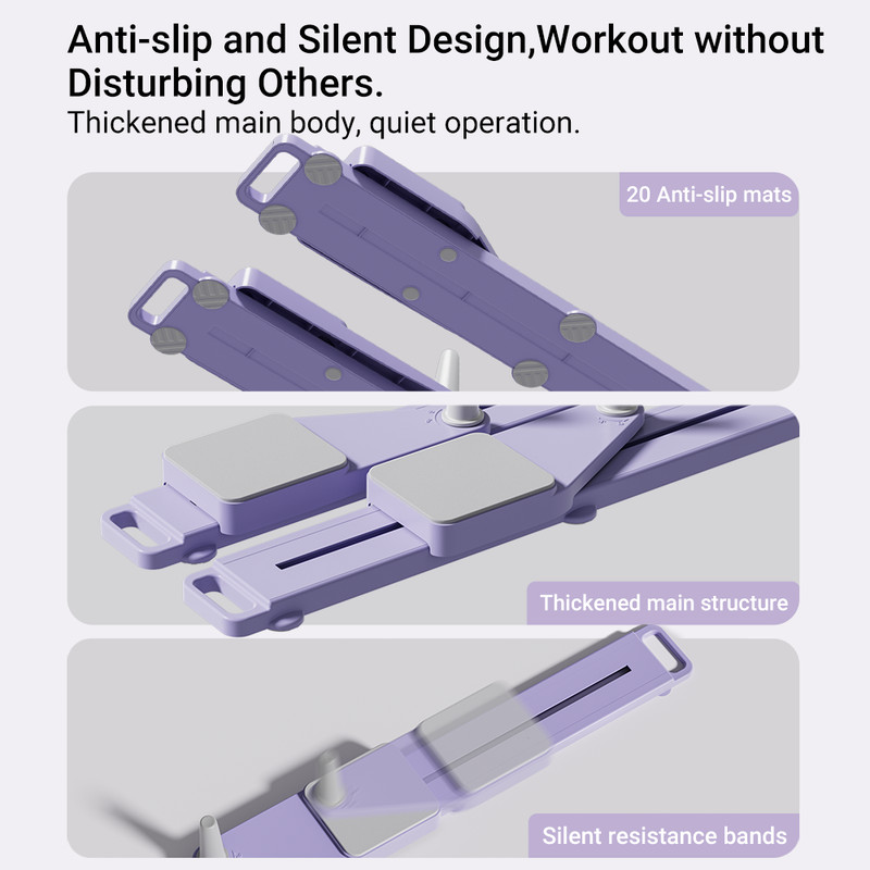 Lightweight Full Body Fitness Split Pilates Reformer 2in1 Abs Ski Board For Home Gym Portable Core 3