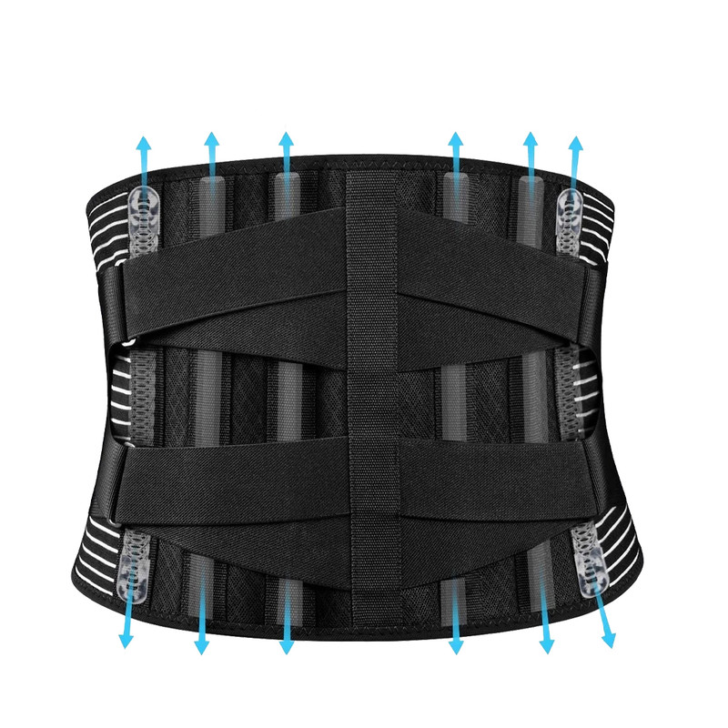 Lower Back Brace Adjustable Lumbar Support Belt Waist Trainer Spine Decompression Antiskid Breathab 5