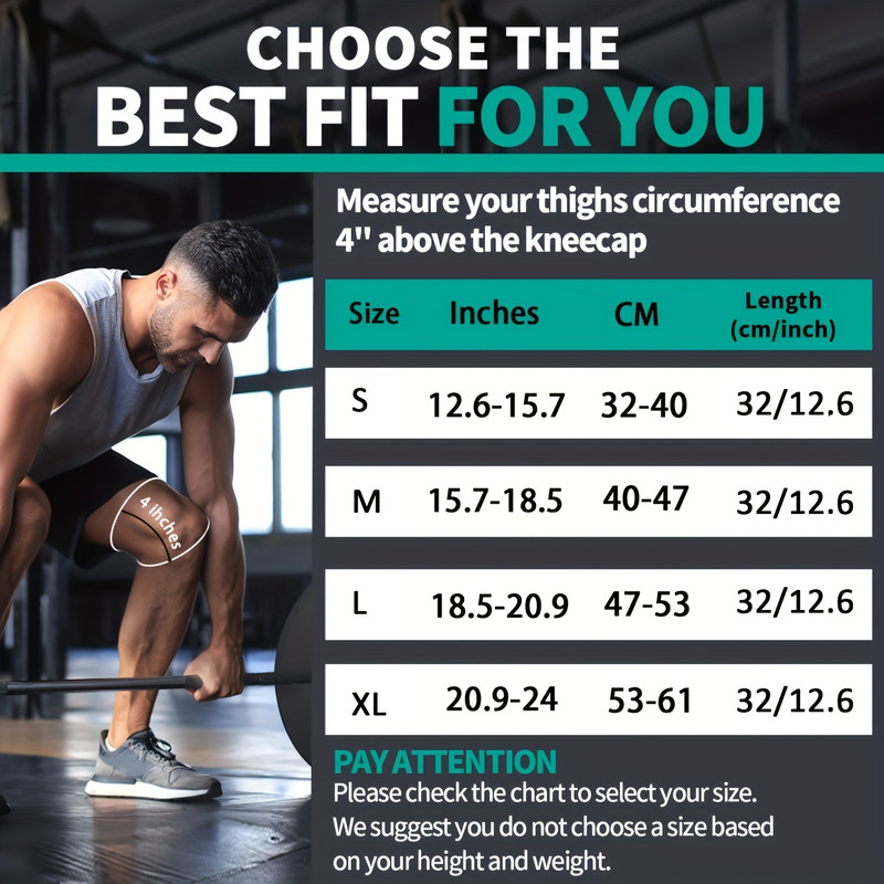 Knee Brace with Adjustable Straps, Professional Knee Sleeve, Patella Gel Pads, Side Stabilizers