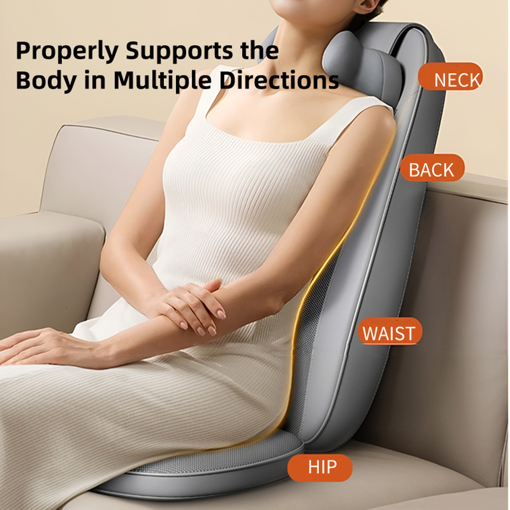 Massage Chair Pad With Heat Shiatsu Full Body Massager Neck Back Shoulder Massage Cushion Home Offi 3