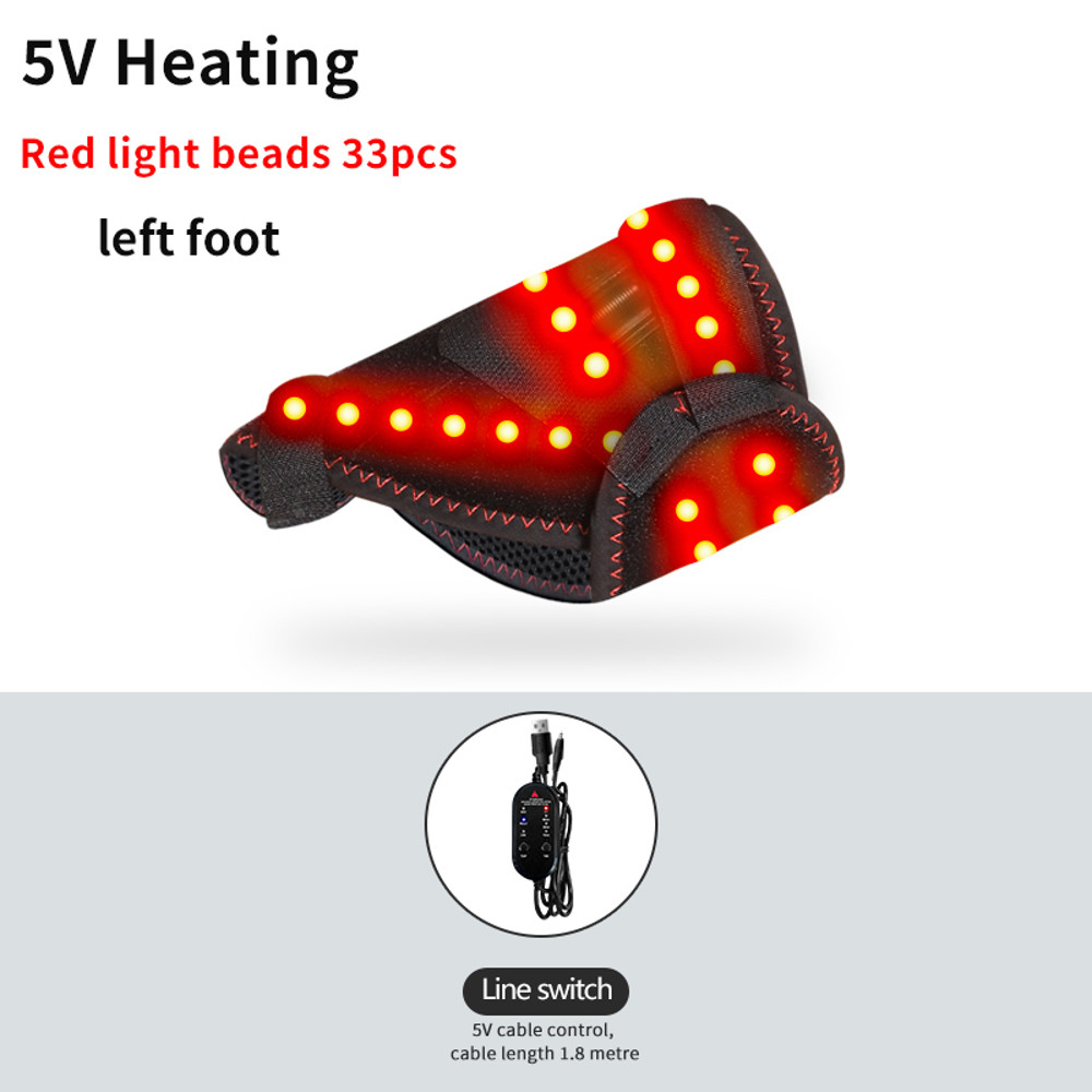 Heated Ankle Massager Electric Foot Brace 3 Gears Vibration Massage Joint Sprain Pain Relief Wrap 3