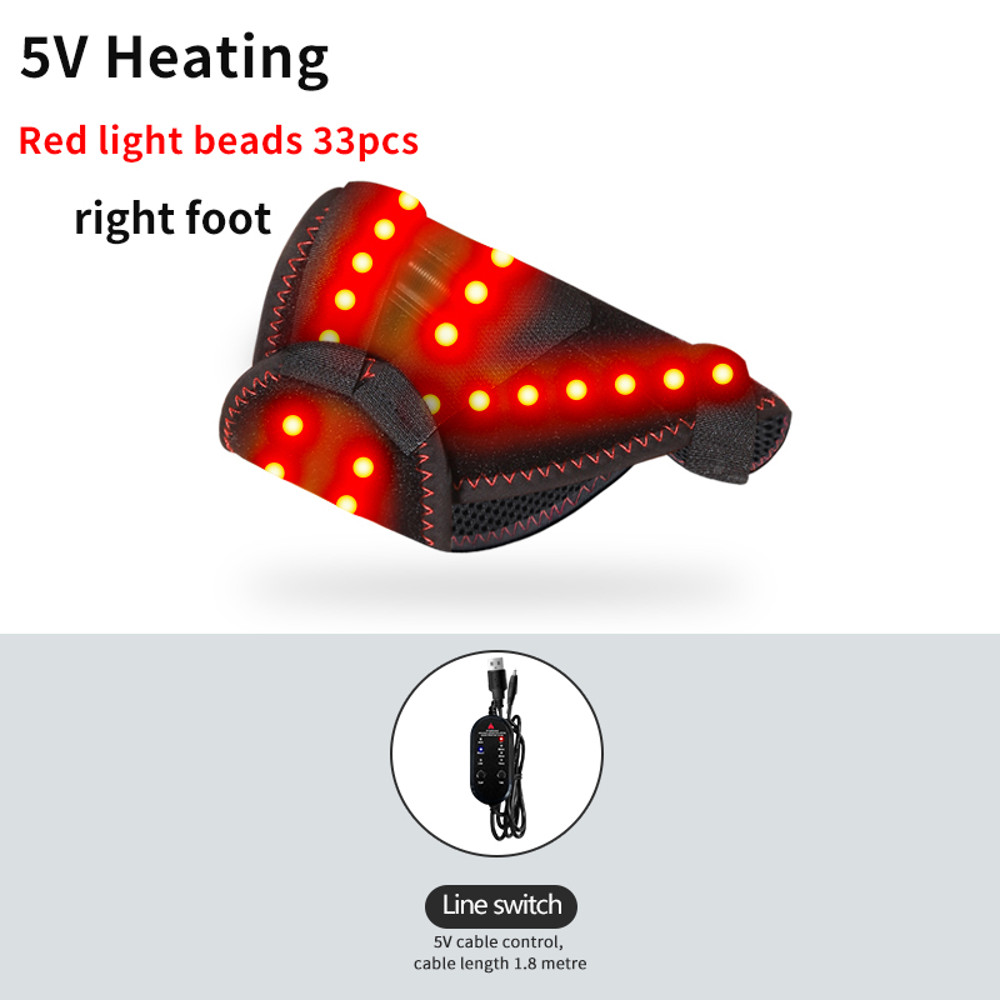 Heated Ankle Massager Electric Foot Brace 3 Gears Vibration Massage Joint Sprain Pain Relief Wrap 5