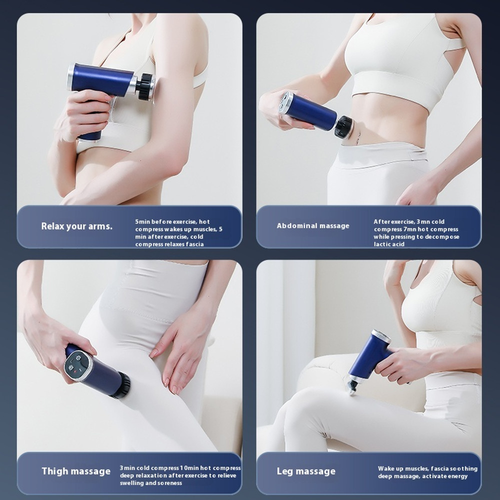 Multifunctional Fascia Gun New Electric Massage Gun Heat Cold Small Quiet Handheld Massager Portabl 1