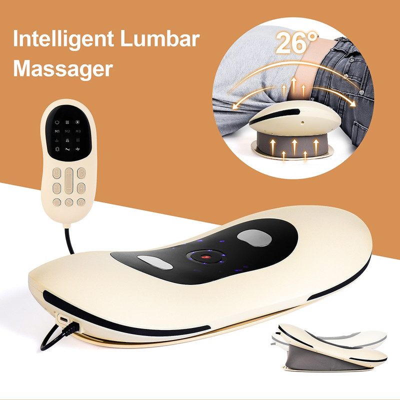 Adjustable Vibration Waist Massager Waist, Electric Lumbar Traction Massager, Spine Support Back Massage Machine