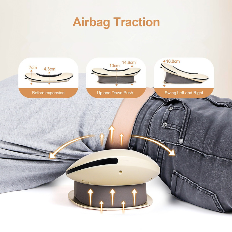 Adjustable Vibration Waist Massager Waist, Electric Lumbar Traction Massager, Spine Support Back Massage Machine