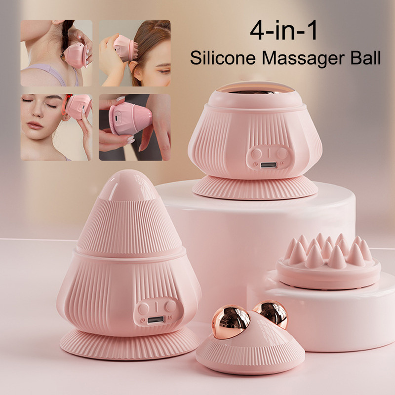 Vibration Fascia Ball, 4-in-1 Electric Body Massager, Neck Back Waist Head Muscle Relaxation