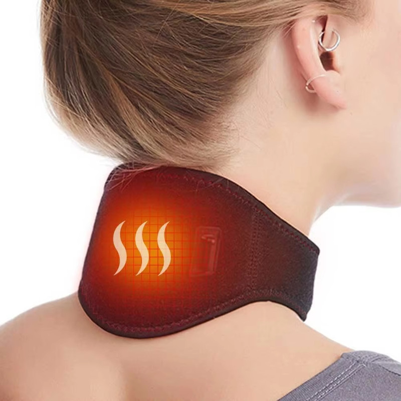 USB Heated Neck Brace, Electric Neck Heating Pad Hot Compress for Soreness Relief & Neck Therapy