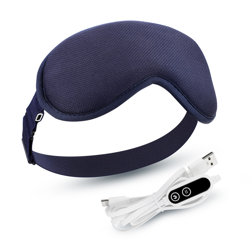 Vibration Heated Eye Mask USB Charging, Relieve Eye Fatigue Warm Sleep Shade, Dry Eyes Massage Eye Mask for Home Office