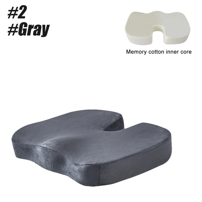 Coccyx Orthopedic Memory Foam U Seat, Office Chair Cushion, Massage Cushion Pad for Car & Chair