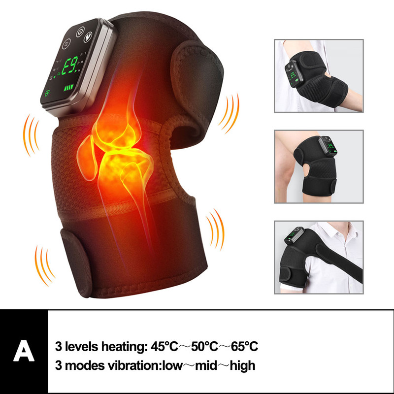 3 in 1 Massager for Shoulder Elbow Hot Compress, Electric Heated Vibration Knee Massage Pad Muscle Relaxation Thermal