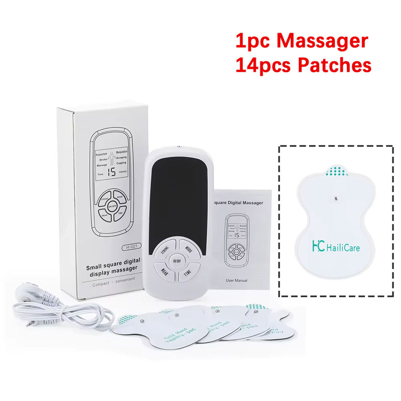 Digital Massage Tool Healthy Care Patchs, 6 Modes Tens Electric Massager for Back Waist Knee Full Body Stimulator