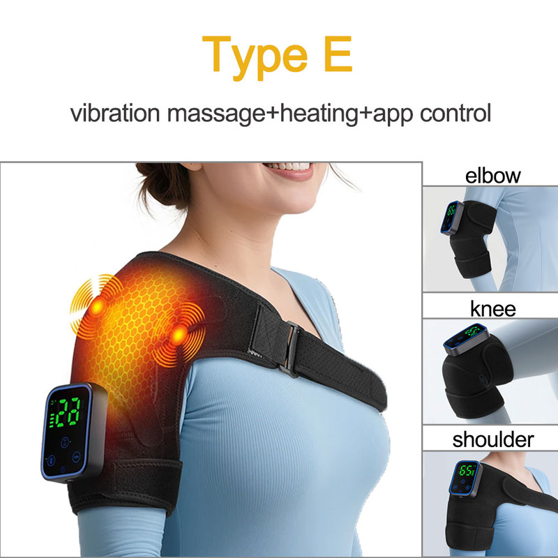 Heated Shoulder Steamer Belt, Smart Vibration Shoulder Massager, Electric Massage Machine with Temp Control