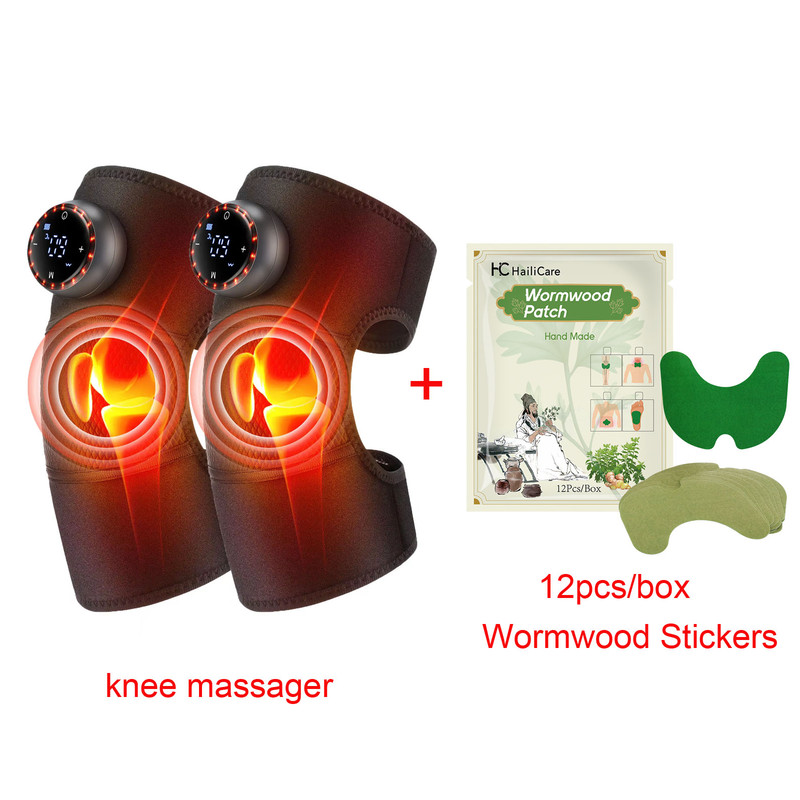 Adjustable Protective Strap Knee Brace, 3 in 1 Cordless Heating Knee Shoulder Elbow Massager Pad