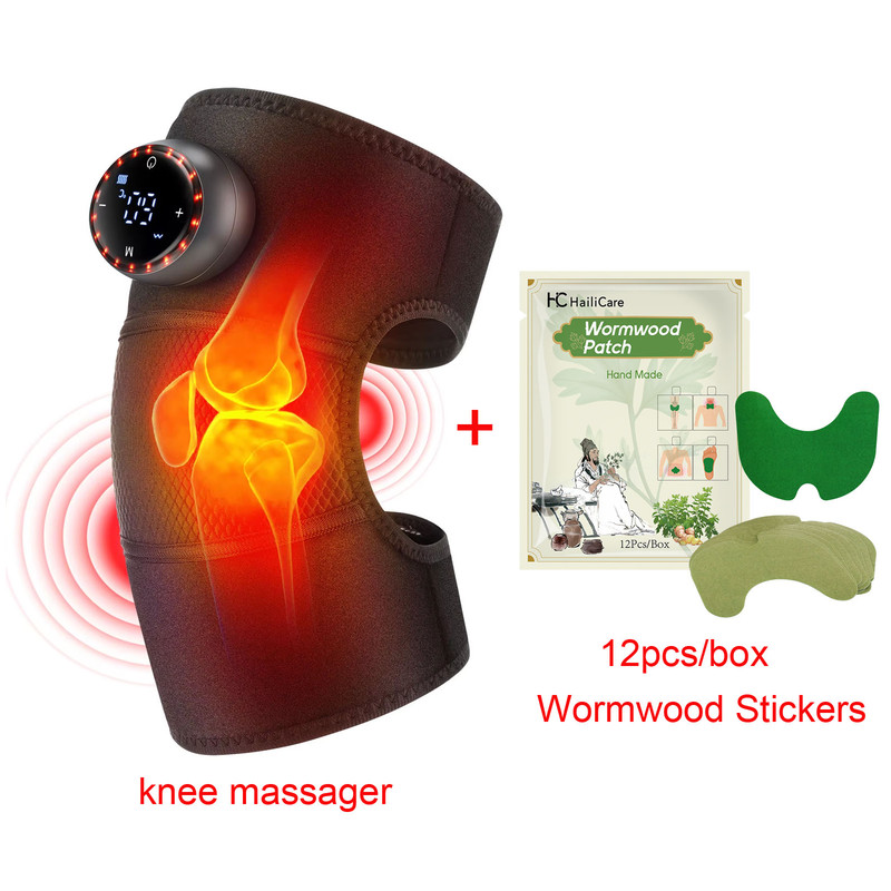 Adjustable Protective Strap Knee Brace, 3 in 1 Cordless Heating Knee Shoulder Elbow Massager Pad