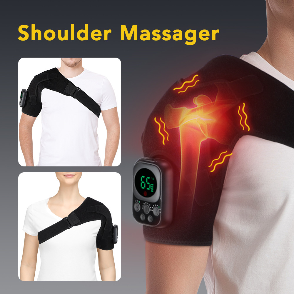 Electric App Control Massage Pads Heating Shoulder Massager Vibration Belt Shoulder Knee Massages B 2