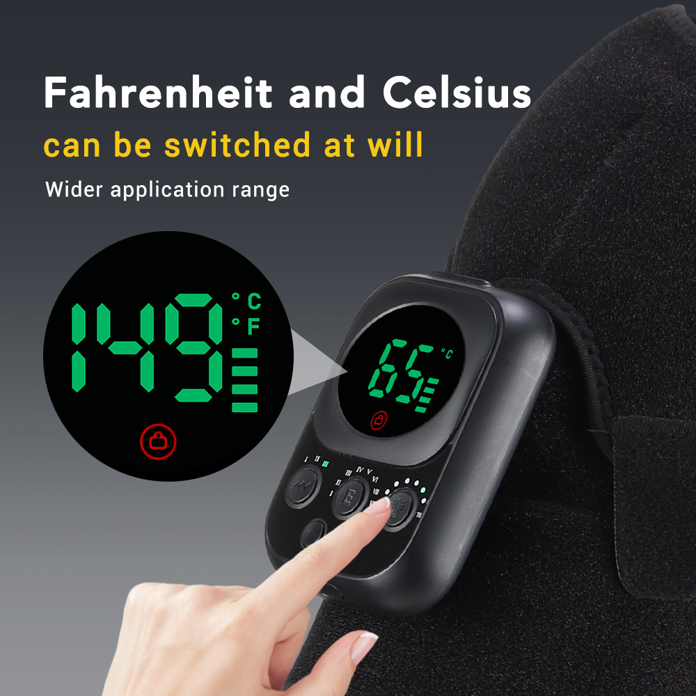 Electric App Control Massage Pads Heating Shoulder Massager Vibration Belt Shoulder Knee Massages B 4