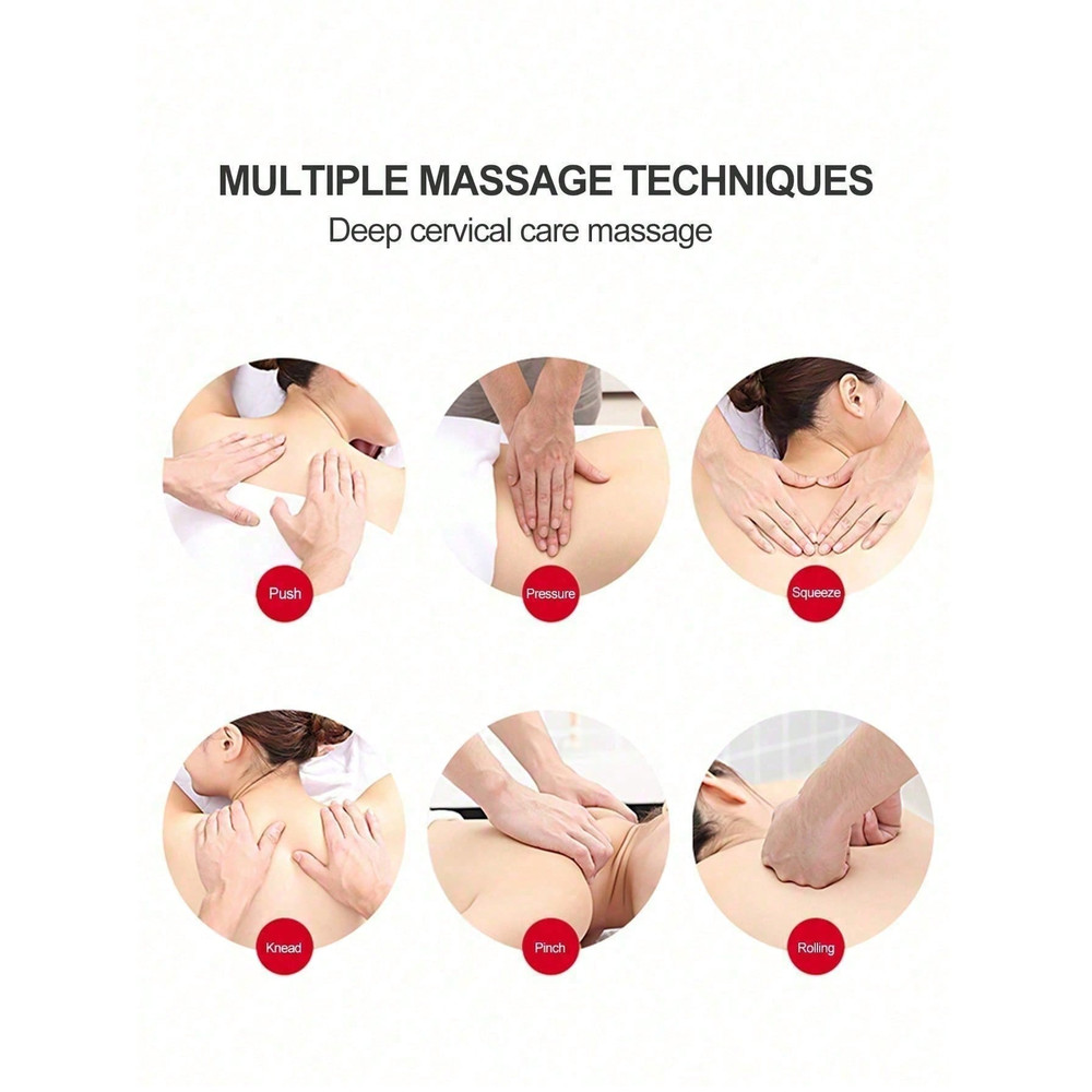 Neck Relaxation and Pain Relief Electric Neck Massager, Intelligent EMS Pulse Heating Therapy