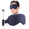Heated Steam Eyemask USB With Remote Control Hot Compress Eye Mask 6Vibration Massage Dry Eyes Reli 0