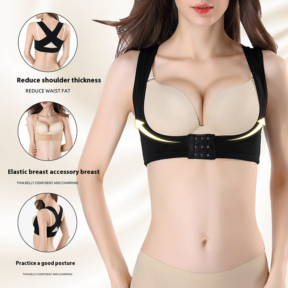 Posture Corrector Belt Back Shoulder Support, Invisible Body Shaper Corset Women Chest, Brace Posture Correction