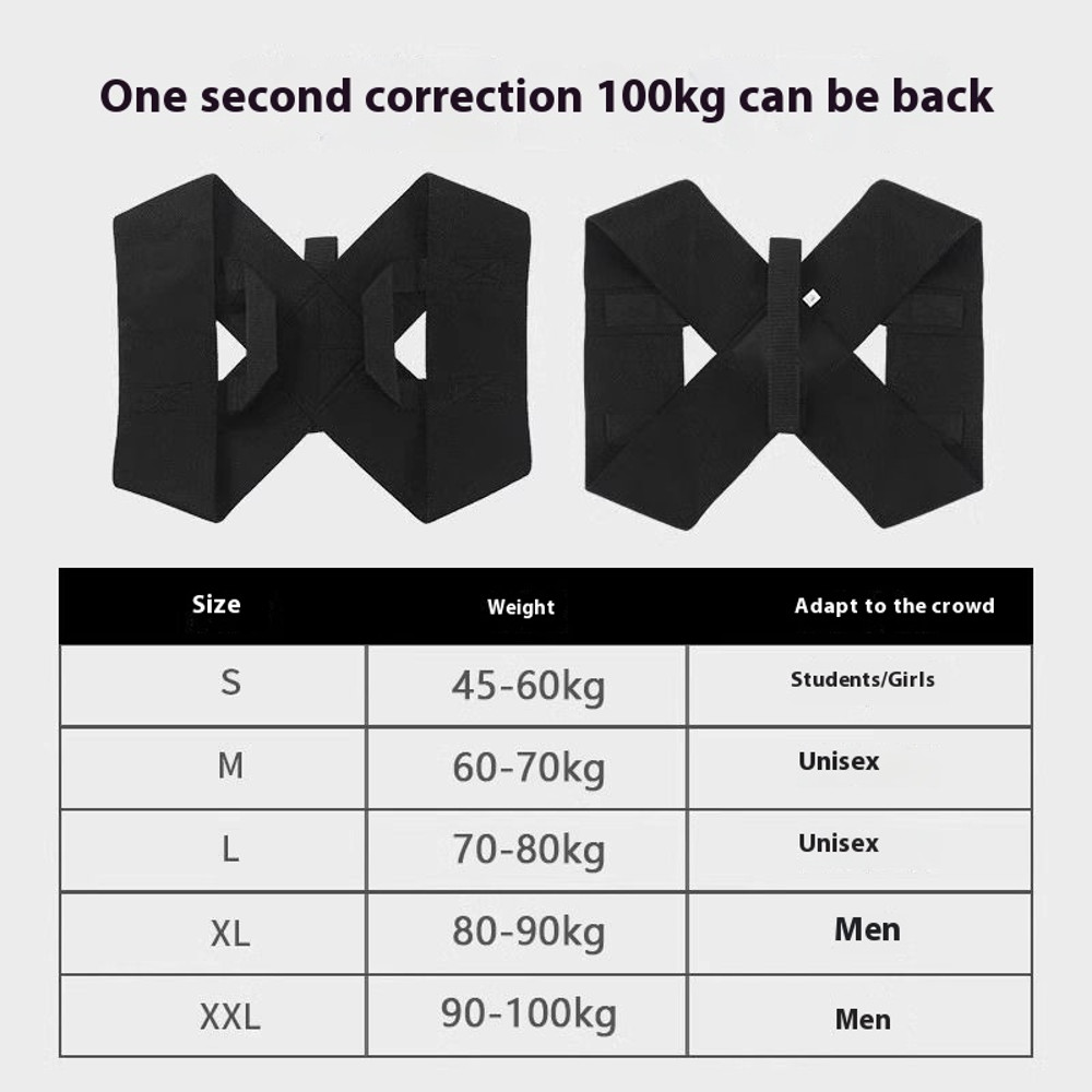 Adjustable Back Posture Corrector Brace For Men Upper Back Support Shoulder Brace Back Straightener 2
