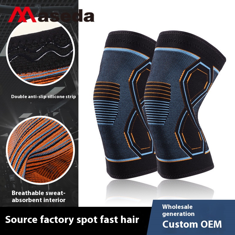 Elastic Compression, Four Sided Knitted, Sports Knee Pads, Wholesale Protection Knee