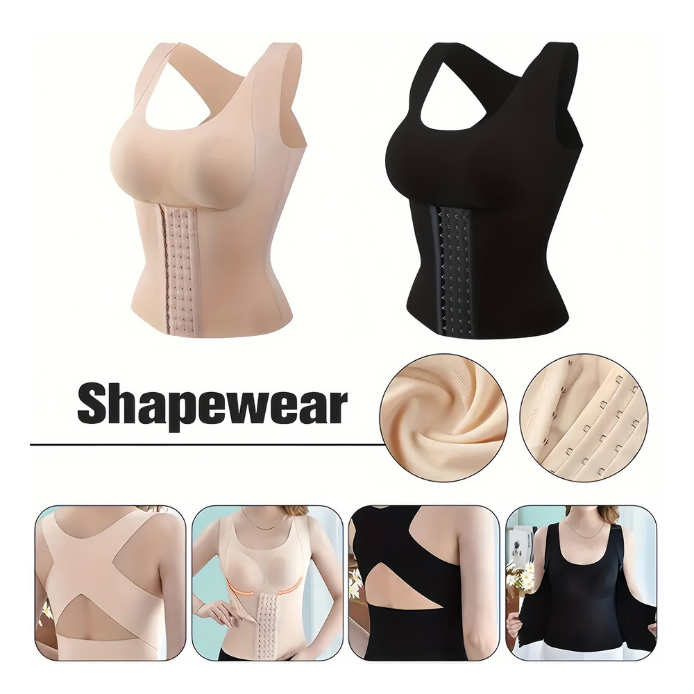 Women 3-in-1 Shapewear Corset, Sports Underwear for Running Yoga Fitness Daily Commute